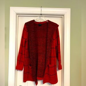 Sweater jacket. Size Large. Hooded.